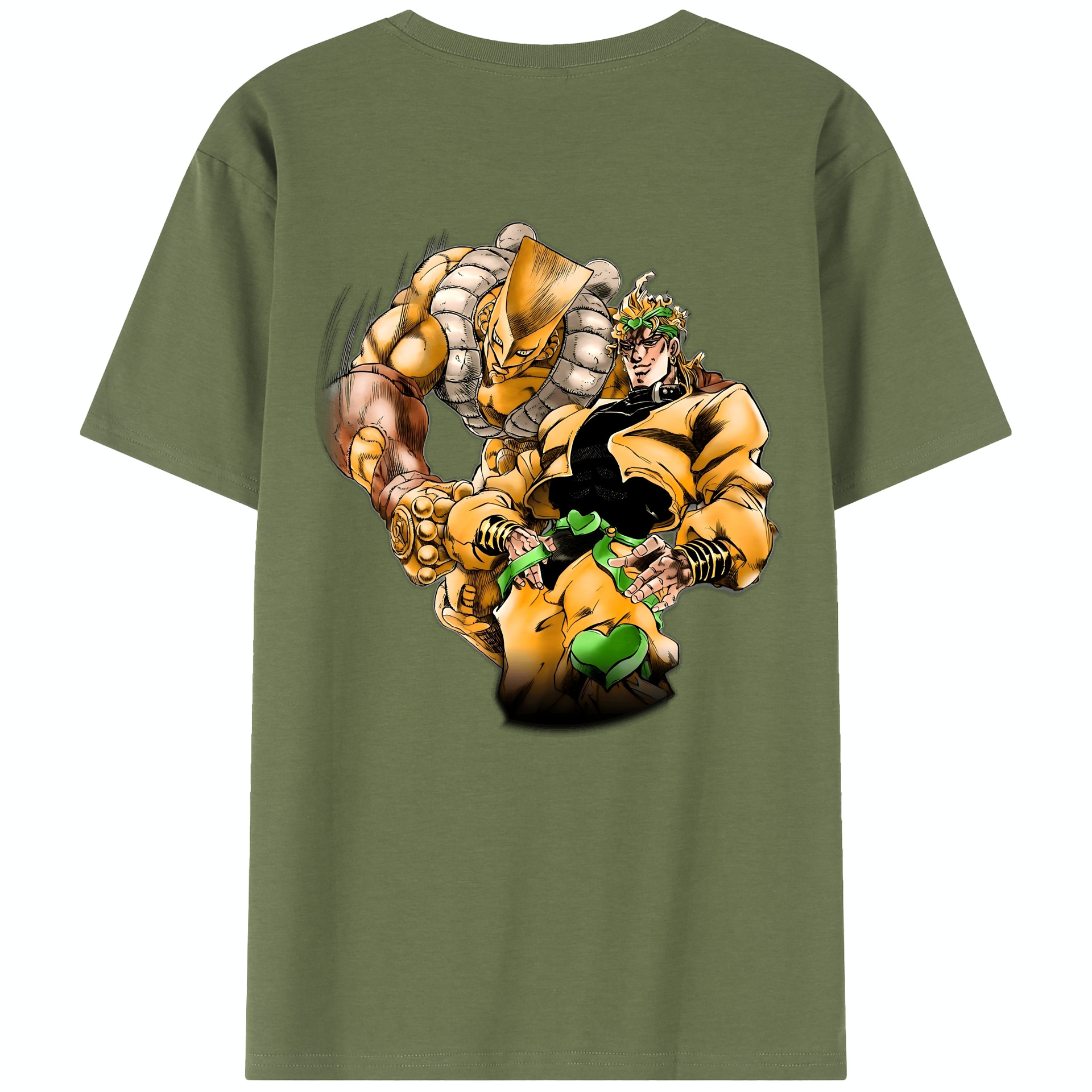 （画像用） ジョジョの奇妙な冒険 ディオ?ブランドー JoJo's Bizarre Adventure Dio Brando 綿100％半袖Tシャツ（背面プリント）